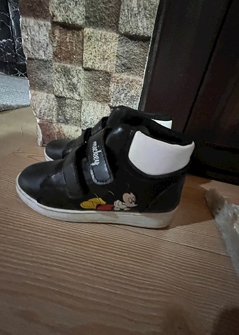 Siyah Erkek Çocuk Mickey Baskılı ayakkabı - Görsel 2
