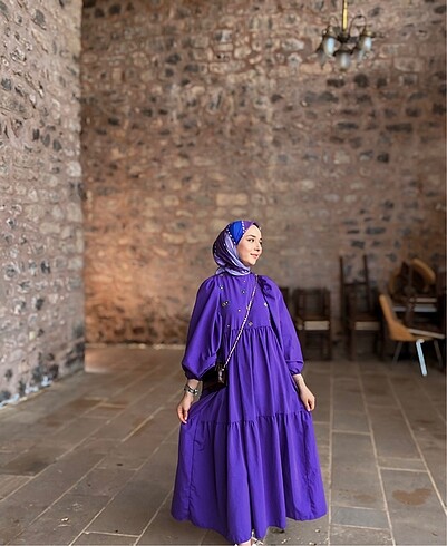 Mor elbise - Görsel 3