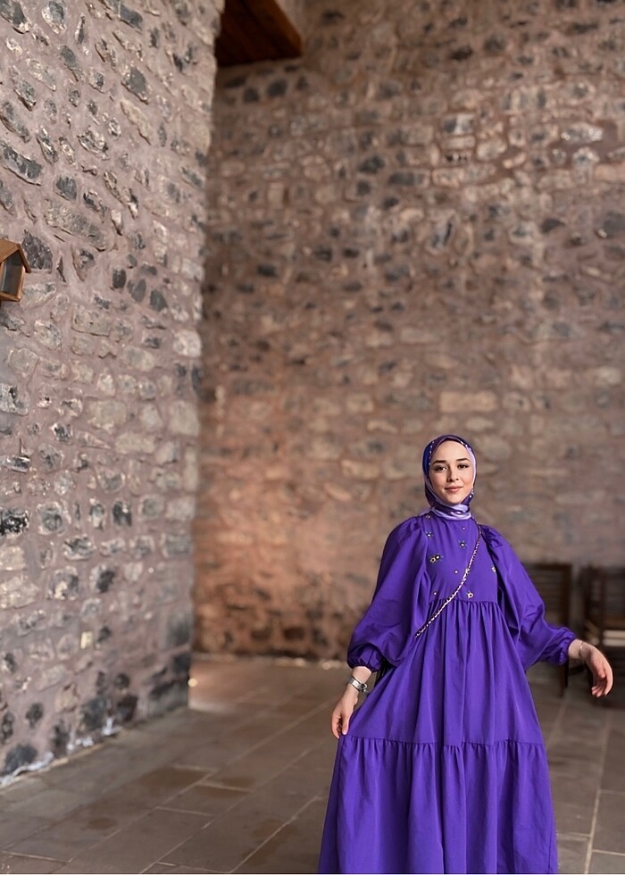 Mor elbise - Görsel 2