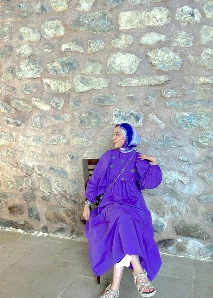 Mor elbise - Görsel 4