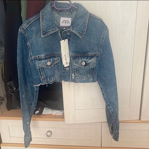 Zara crop jean ceket