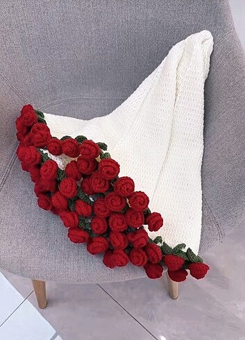 Çiçek buket battaniye 