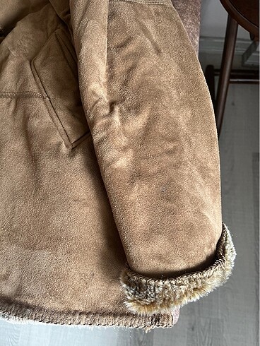 Kışlık Süet Kaban Kapüşonlu - Görsel 5