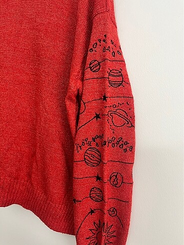 Mavi Marka Uzay Desenli Kazak - Görsel 3