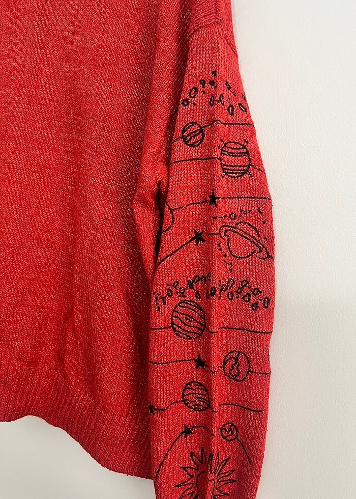 Mavi Marka Uzay Desenli Kazak - Görsel 3