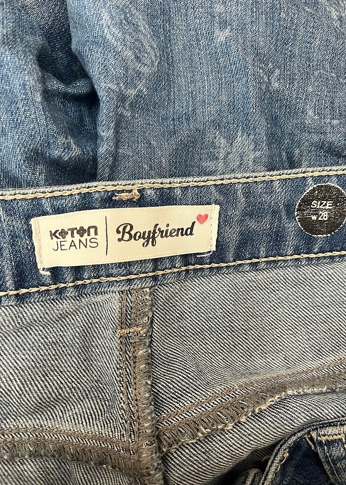 Uzay Desenli Boyfriend Jean - Görsel 4