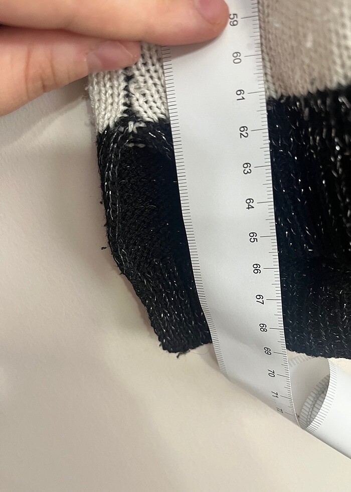 Çizgili Triko 65cm - Görsel 3