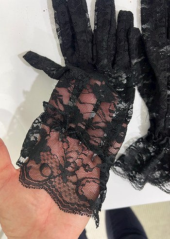 Dantel Detaylı Gotik Kadın Eldivenleri - Görsel 4