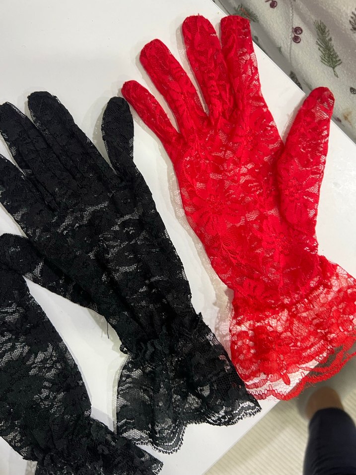 Dantel Detaylı Gotik Kadın Eldivenleri - Görsel 3