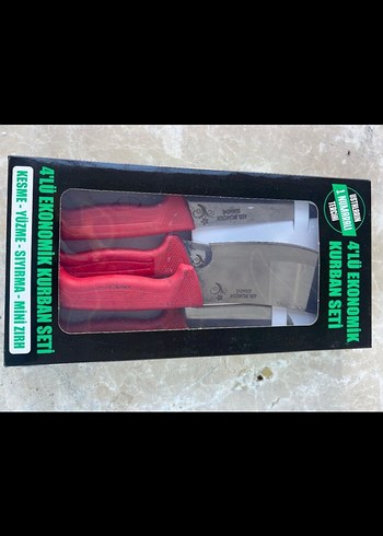 Kırmızı Saplı 4 Parça Bıçak Seti - Görsel 3