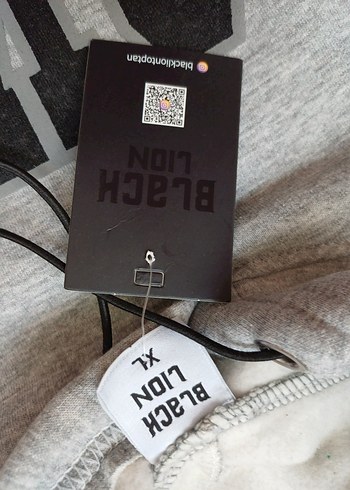 xl Beden Gri Kapüşonlu Siyah Baskılı erkek Sweatshirt