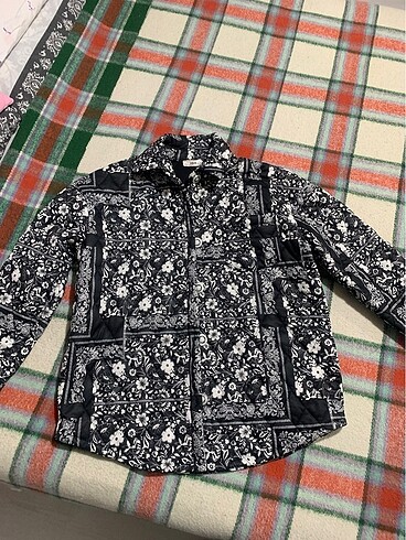 Kapitone desenli oversize M beden ceket