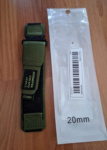 20mm Dayanıklı Erkek Saat Kayışı - Haki