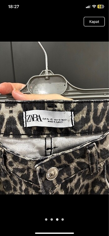 42 Beden Zara leopar kot jean