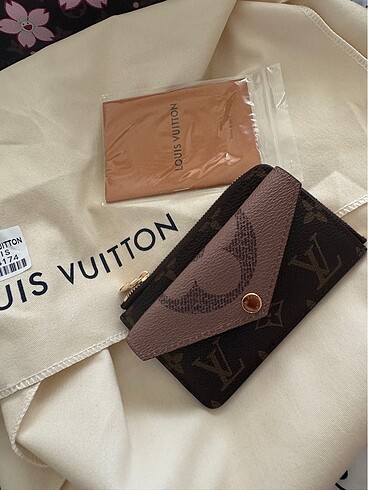  Beden kahverengi Renk Lv Louis Vuitton yeni hakiki deri cüzdan anahtarlık