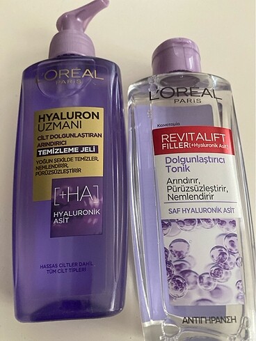 Loreal temizleme jeli ve tonik