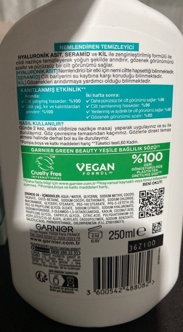 Garnier Hyaluronik Aloe Süper Serum ve Nemlendirici Temizleyici - Görsel 2