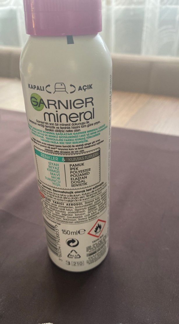 Garnier Mineral Lekesiz Koruma Kadın Deodorant - Görsel 2