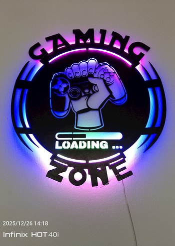 Siyah Rock Punk Gaming Zone Rozeti - Görsel 2