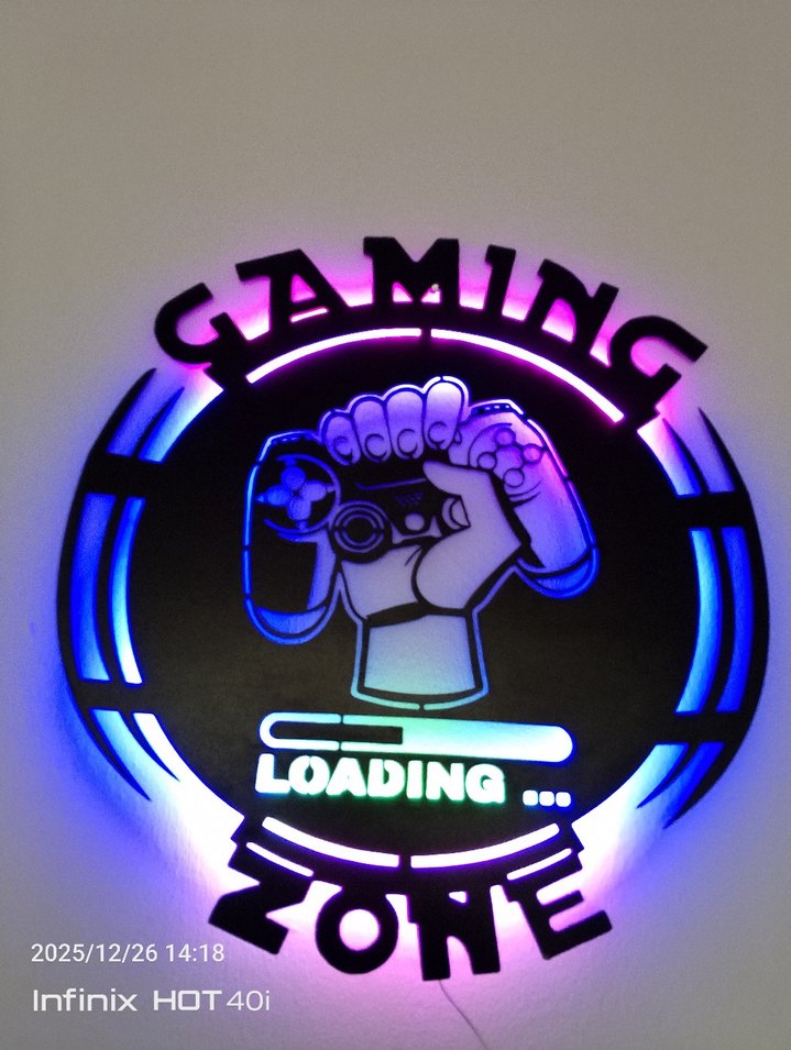 Siyah Rock Punk Gaming Zone Rozeti - Görsel 3