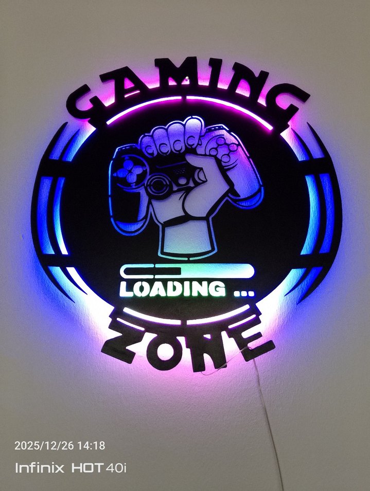 Siyah Rock Punk Gaming Zone Rozeti - Görsel 2