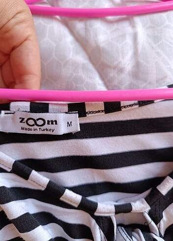 m Beden siyah Renk Yazlık zebra desen elbise