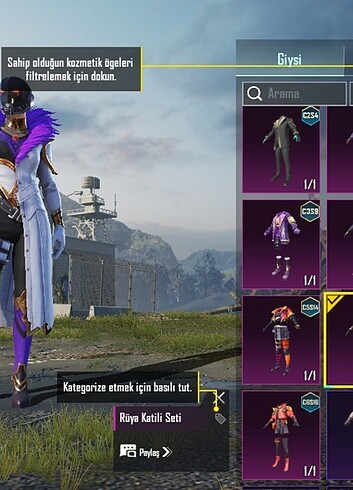 Beden Renk Pubg hesabı bu sezon rpde 50 seviye,rankı taç 5, oyuna 2021'de 2
