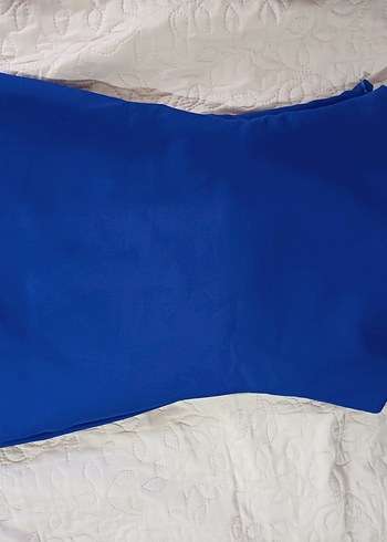 Mavi Drapeli Mini Elbise - Görsel 2