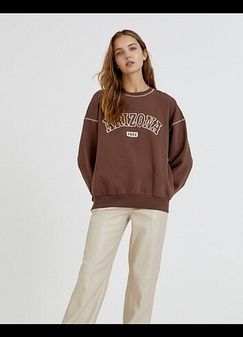 m Beden kahverengi Renk sweatshirt