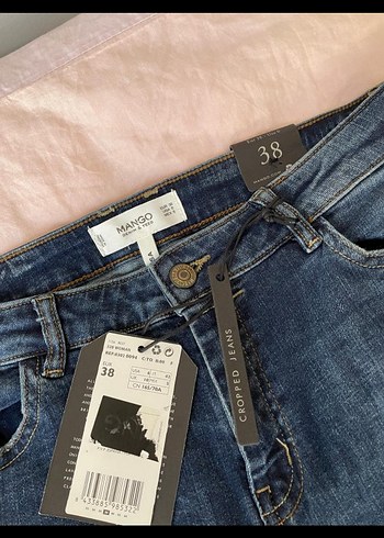 Mango Kadın Lacivert Denim Normal Boy Pantolon