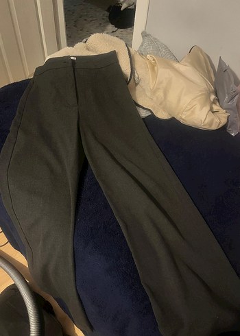 Gri Kadın Ofis Kumaş Pantolon - Görsel 3