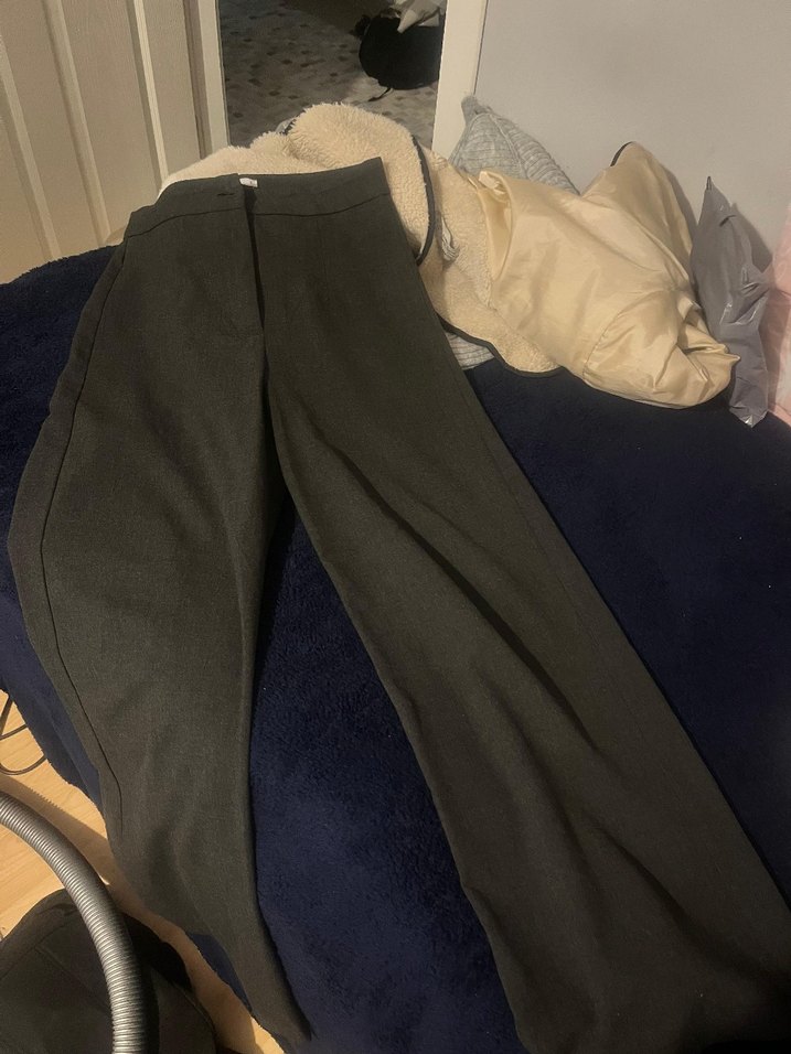 Gri Kadın Ofis Kumaş Pantolon - Görsel 3