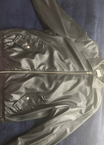 Siyah Kadın Deri Ceket - Görsel 12