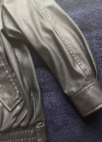 Siyah Kadın Deri Ceket - Görsel 6