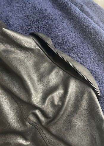 Siyah Kadın Deri Ceket - Görsel 8