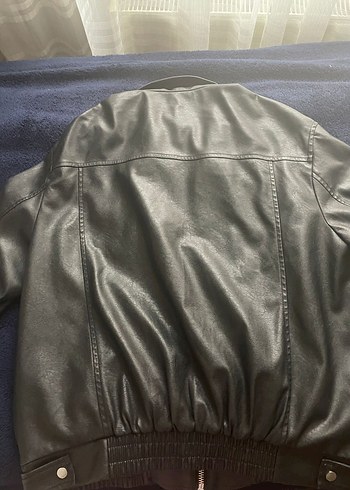 Siyah Kadın Deri Ceket - Görsel 9