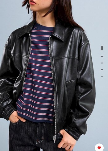 Siyah Kadın Deri Ceket - Görsel 3