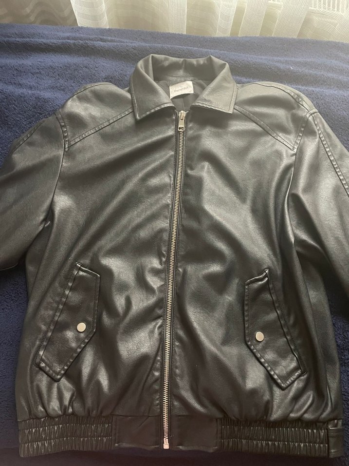 Siyah Kadın Deri Ceket - Görsel 5