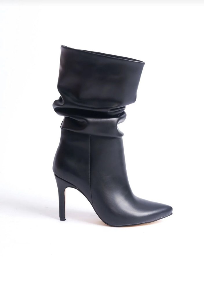 Siyah Topuklu çizme - Görsel 2