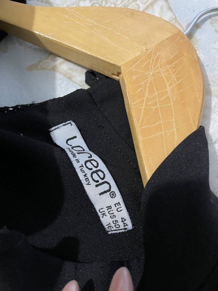 Siyah Dantel Uzun Kollu Abiye Elbise - Görsel 4