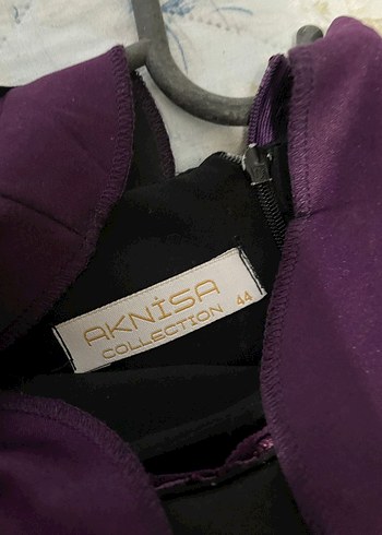 Uzun Mor  Drapeli Abiye Elbise - Görsel 6