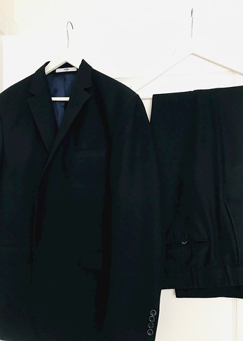 Lacivert Düğmeli Erkek Ofis Takımı - Görsel 8