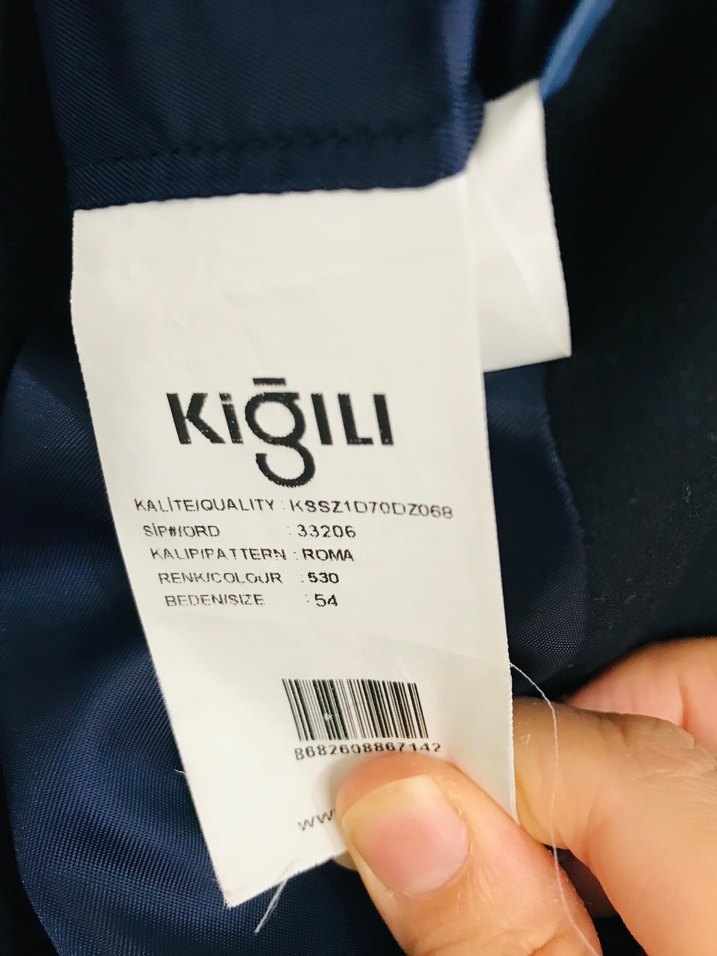 Lacivert Düğmeli Erkek Ofis Takımı - Görsel 4