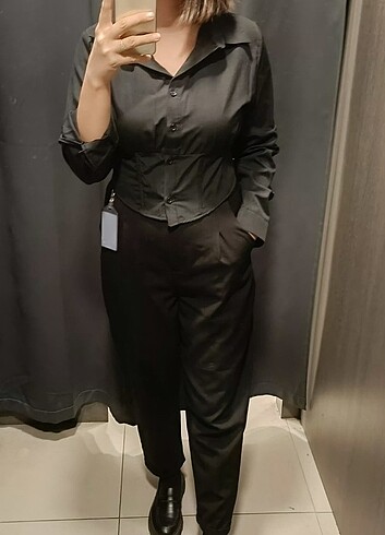 Diğer Crop gömlek korseli etiketli ????