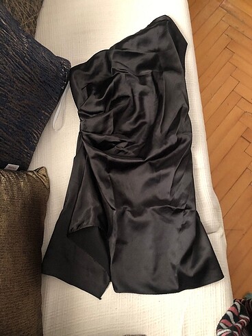 xs Beden siyah Renk oleg cassini siyah kısa gece elbisesi