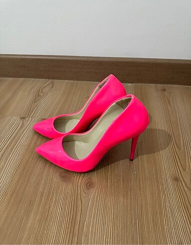 37 Beden pembe Renk Rugan stiletto 10cm pembe