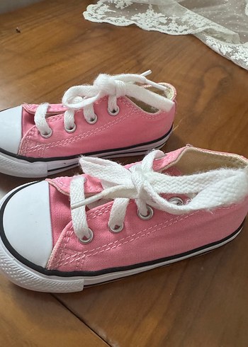 Converse Pembe Bağcıklı Kız Çocuk Spor Ayakkabı