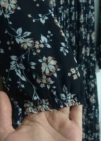 Şifon tesettür elbise(pileli)