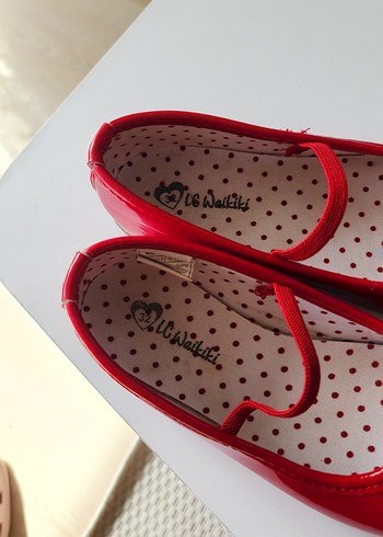 Kız Çocuk Klasik Kırmızı Fiyonklu Babet - Görsel 6