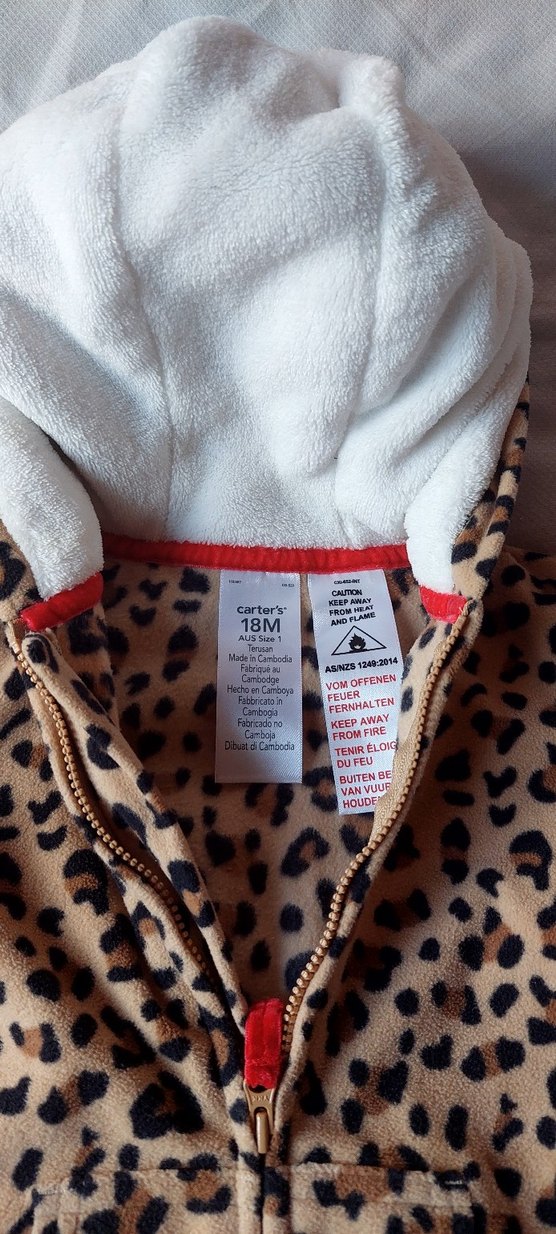 Carter's Tulum - Kürklü, Leopar Desenli - 18 Aylık Bebek - Görsel 4